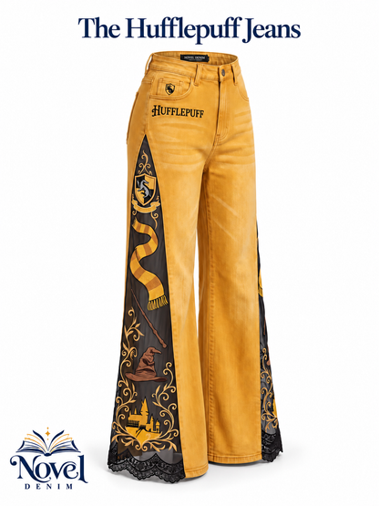 NovelDenim Lace-Slit Jeans